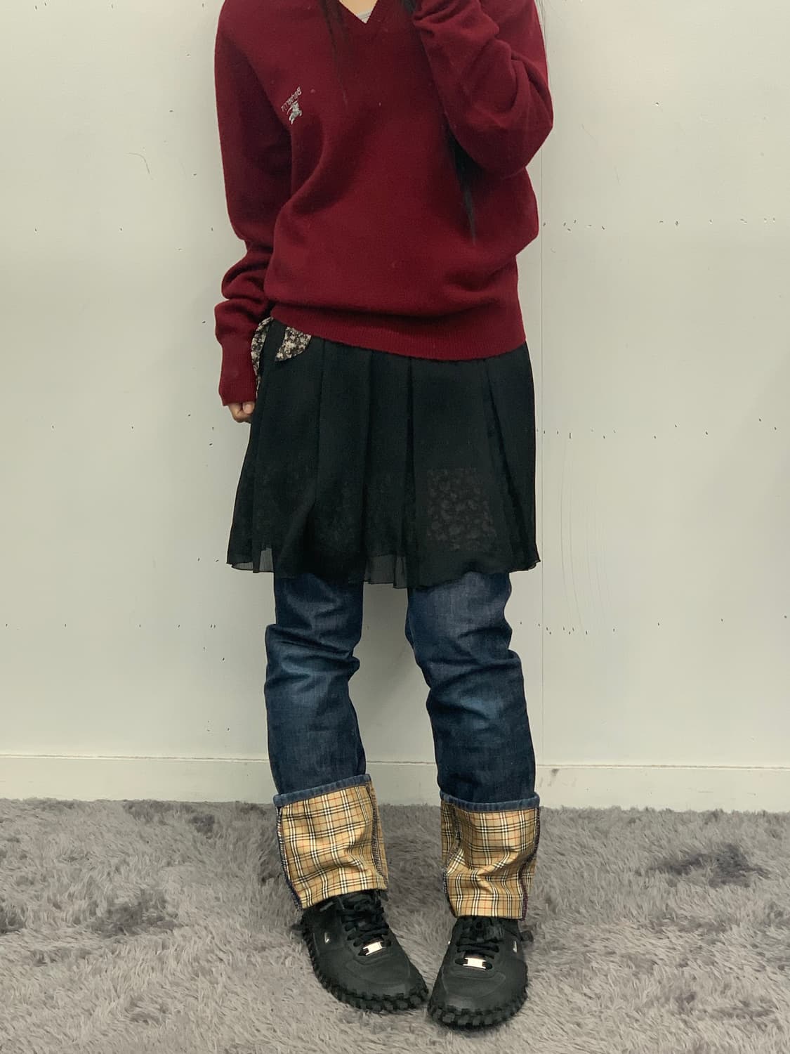 버버리 블루라벨 롤업 데님 상품이미지1