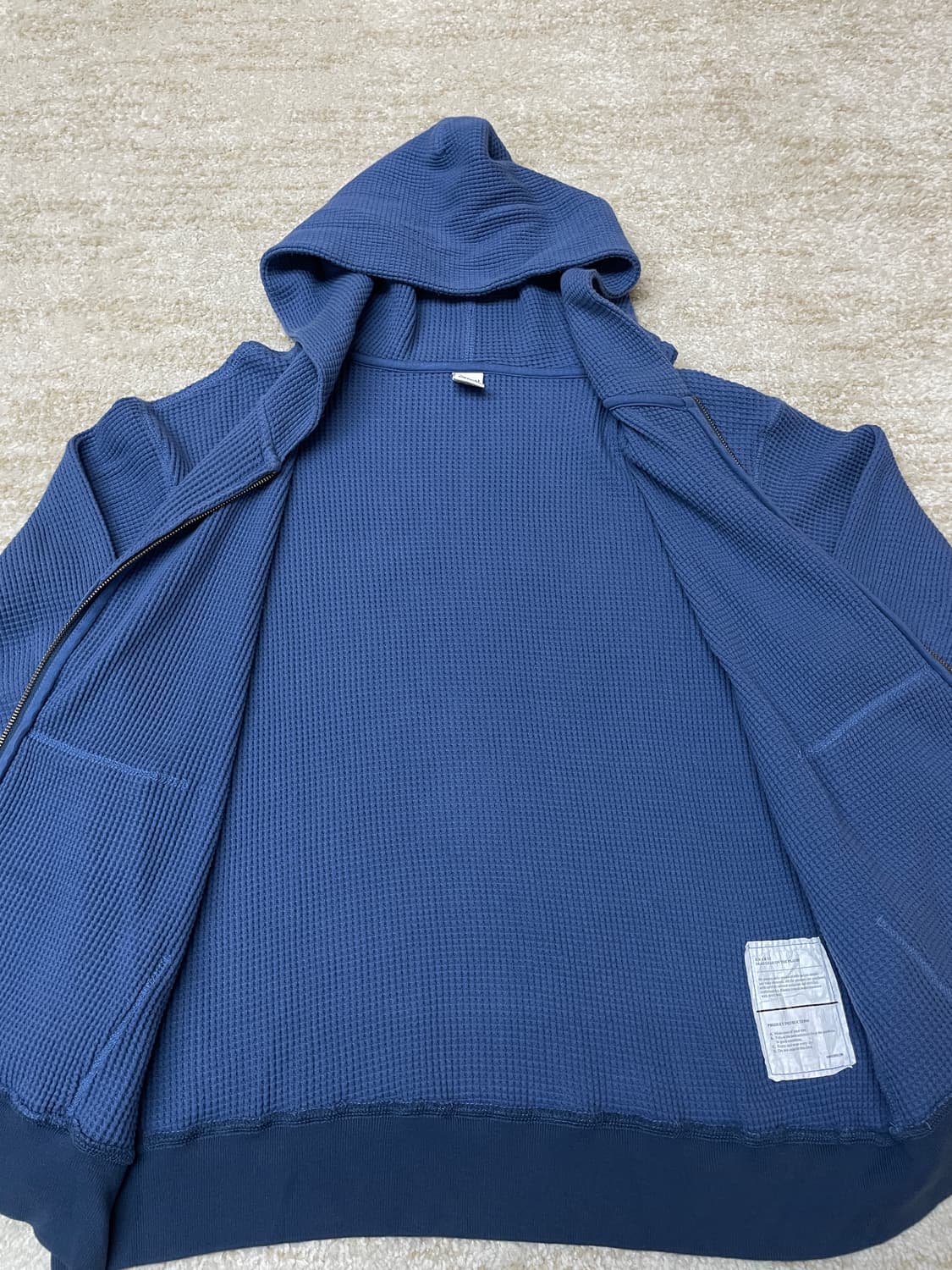 [M] Khakis 카키스 와플 후드집업 라이트 네이비   상품이미지3