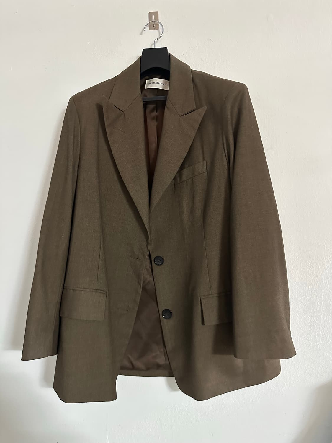 더오픈 드로덕트 (오픈와이와이) 블레이저 자켓 브라운 원사이즈 상품이미지1