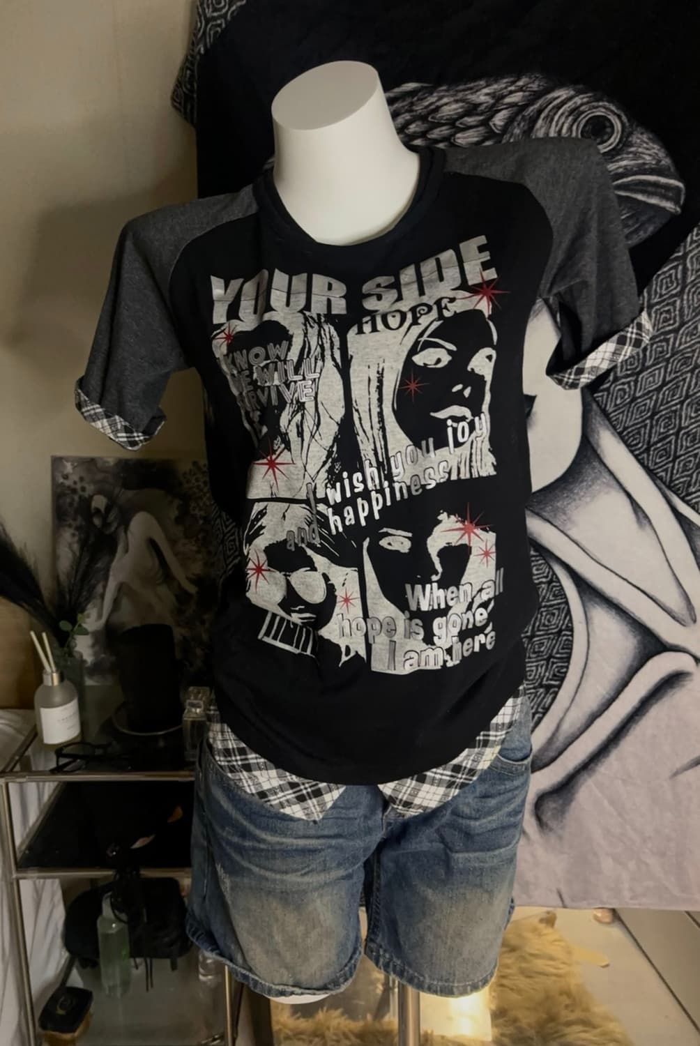 funk checkered T-shirt 상품이미지1