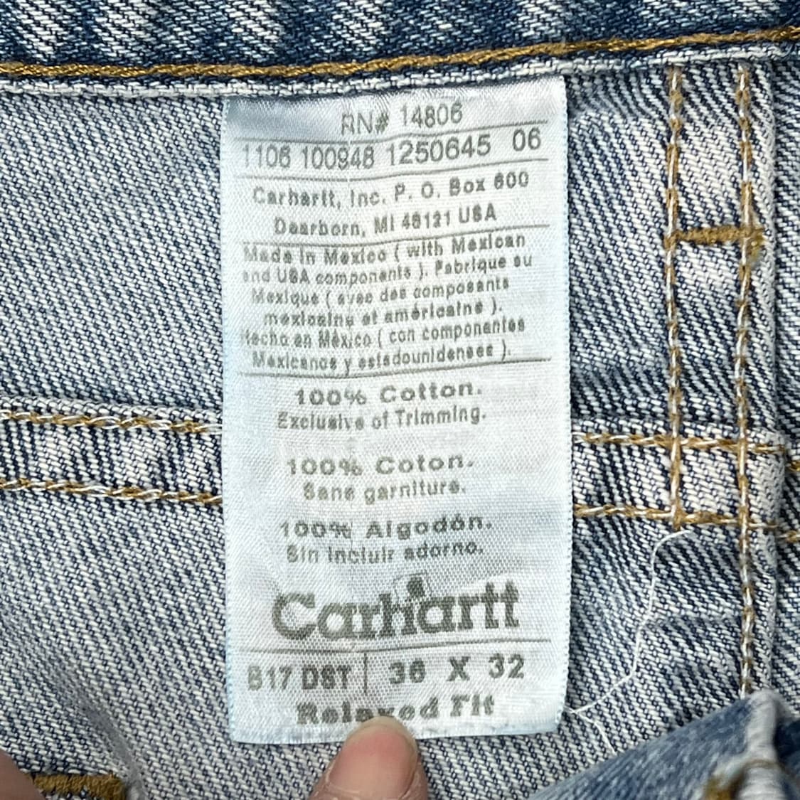 칼하트 b17 데님팬츠 s09766 상품이미지7
