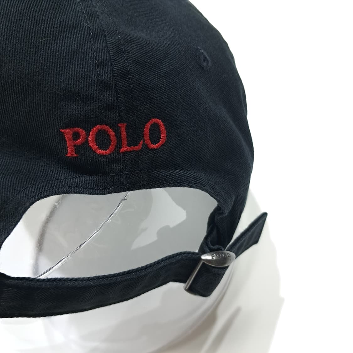 CL819 폴로 코튼 레드포니 블랙 볼캡 모자 상품이미지6