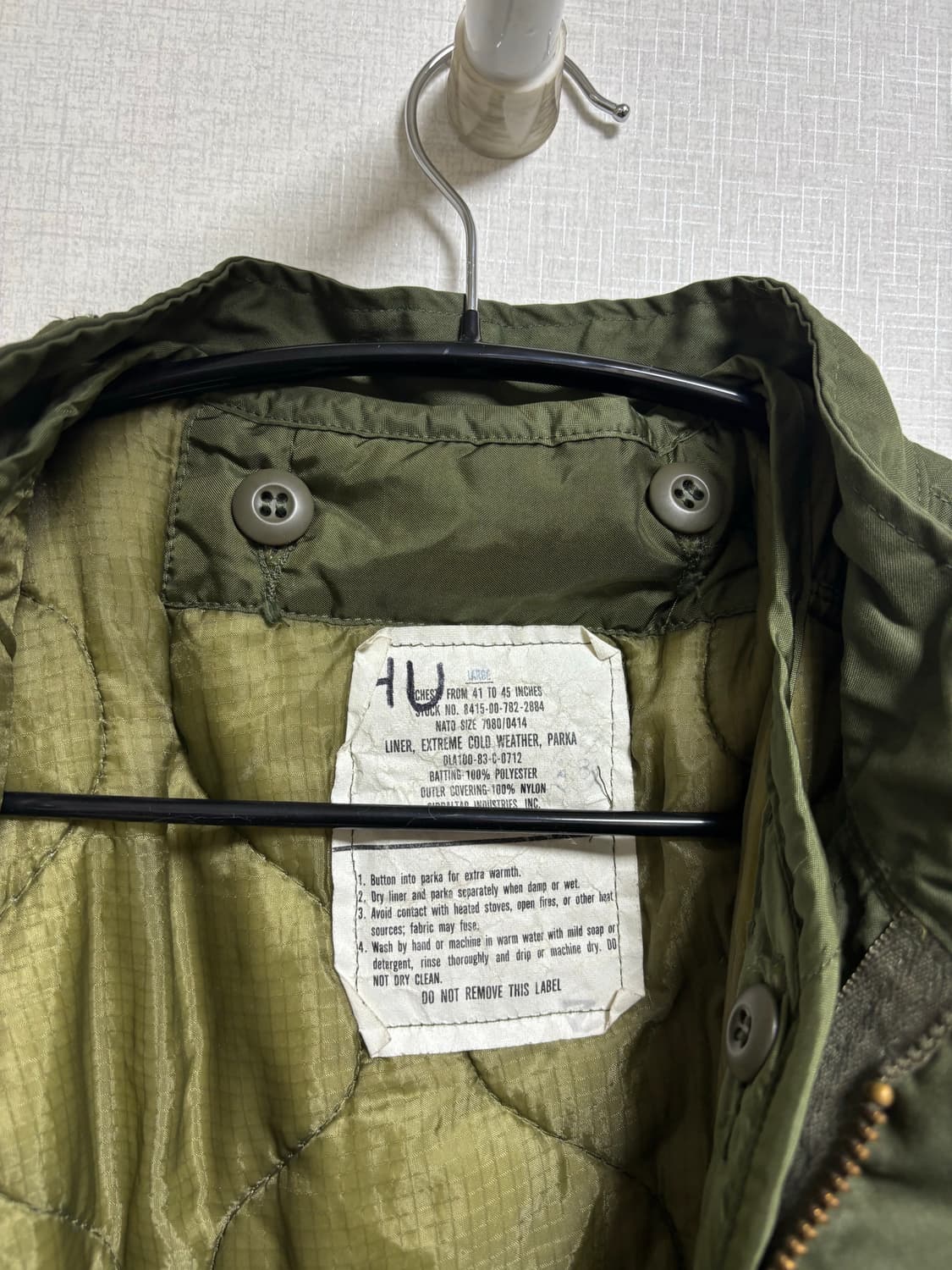 80s 오리지날 U.S. M-65 피쉬테일 자켓 (내피포함) 상품이미지5