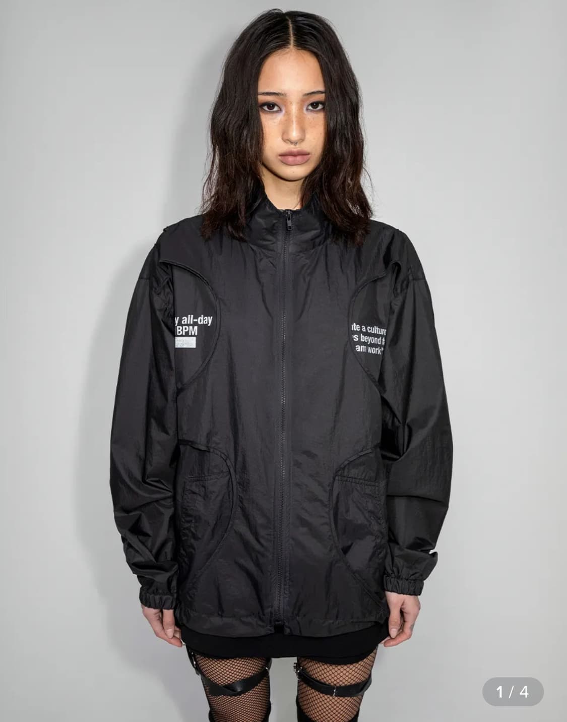 Leey curved logo windbreaker yeel 바람막이 상품이미지2