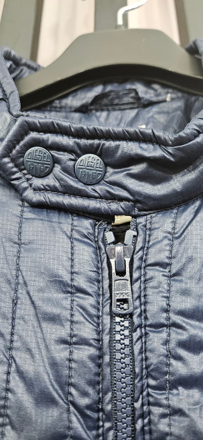 (정품)디젤 유틸리티 경량 바이커 패딩자겟 M 네이비 상품이미지4
