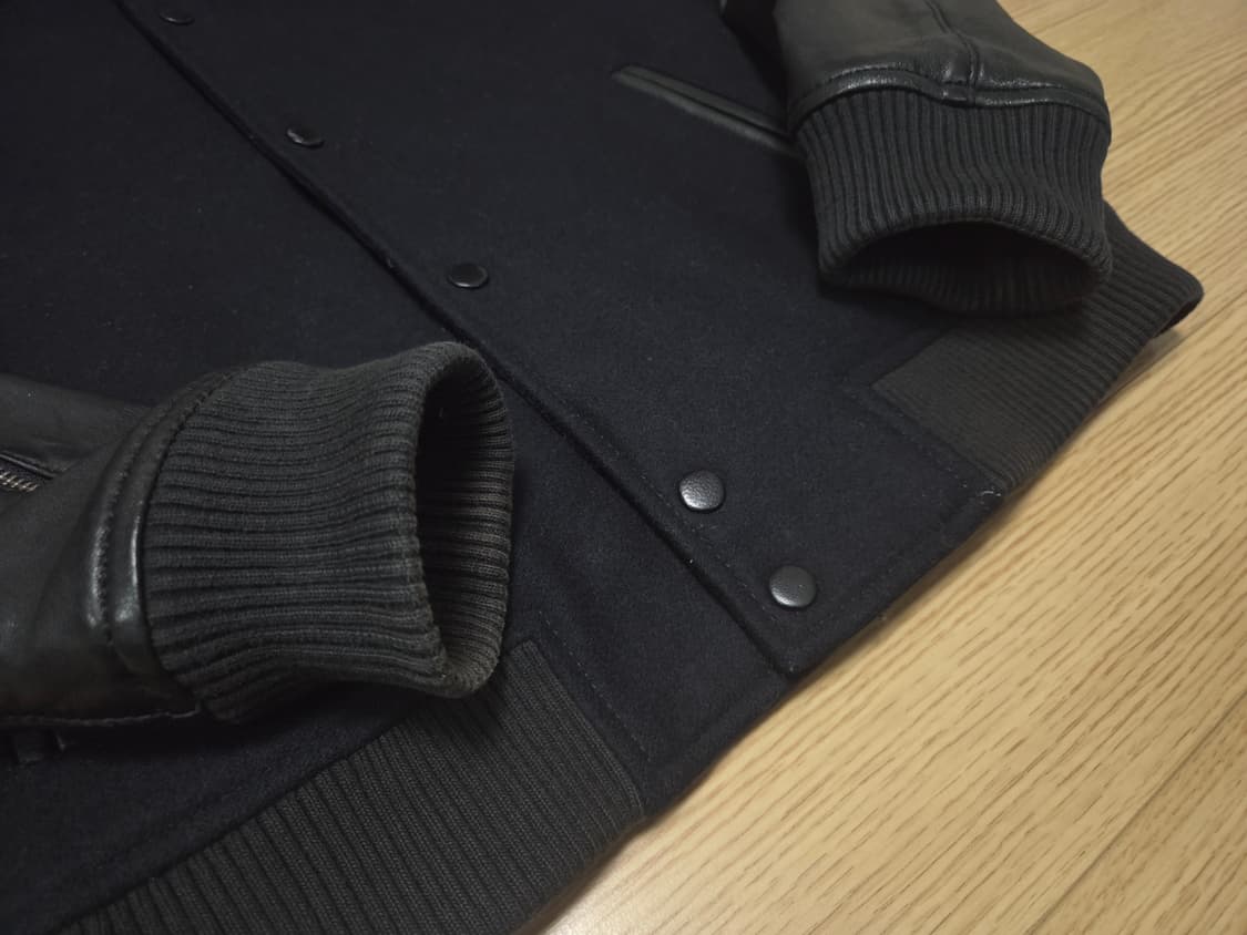 올세인츠  마일로 레더 슬리브 스타디움 보머 자켓 상품이미지5