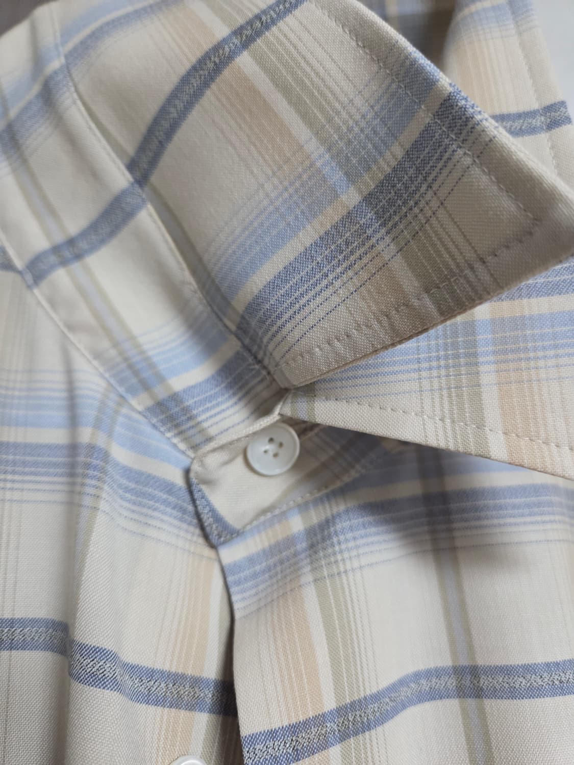 사이즈 4) 오라리 슈퍼 라이트 울 체크 셔츠 24ss 베이지 상품이미지6