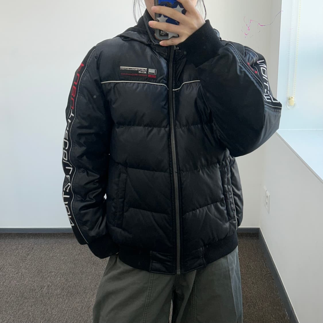 FUBU 후부 트랙 포인트 블랙 패딩  상품이미지1