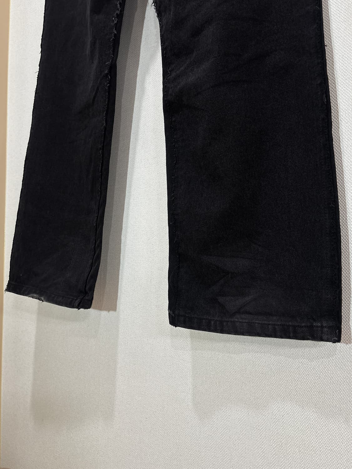 택포/A급) COOR 컷오프 패널드 데님 팬츠 블랙 상품이미지8