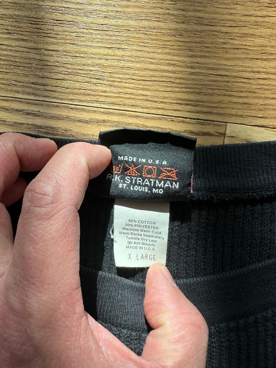 빈티지 할리데이비슨 써멀 롱슬리브 와플티 상품이미지5