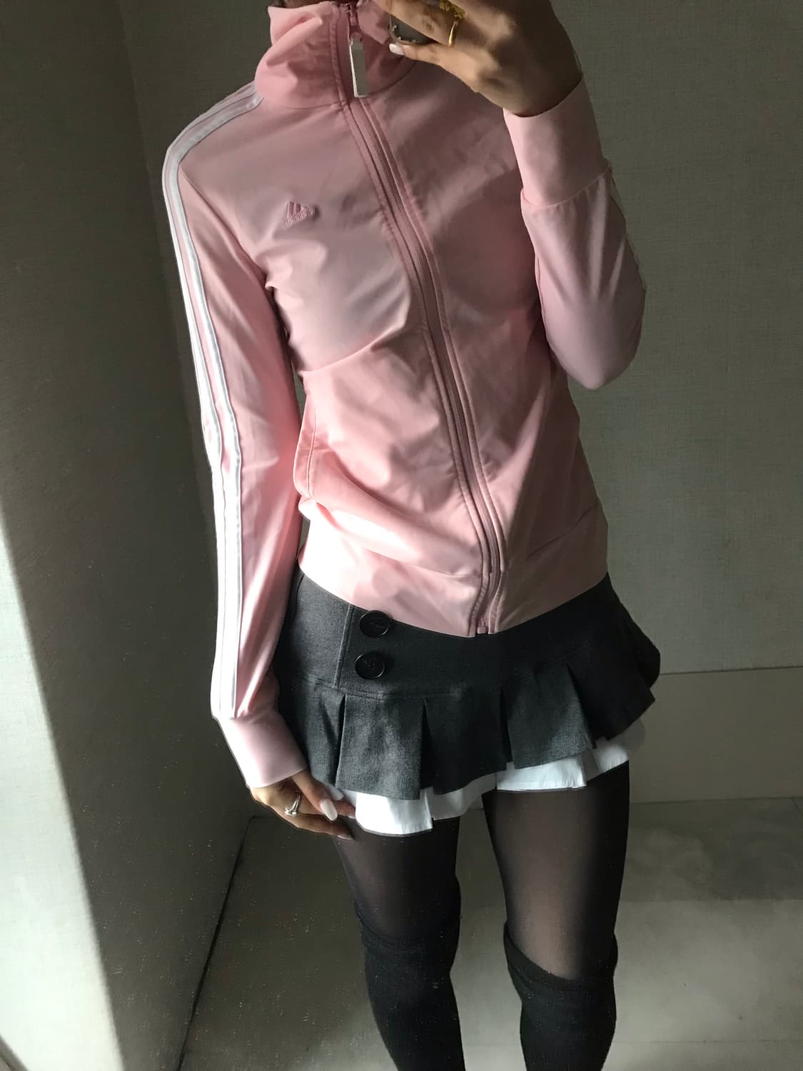 아디다스 연핑크 딱붙핏 져지 상품이미지5