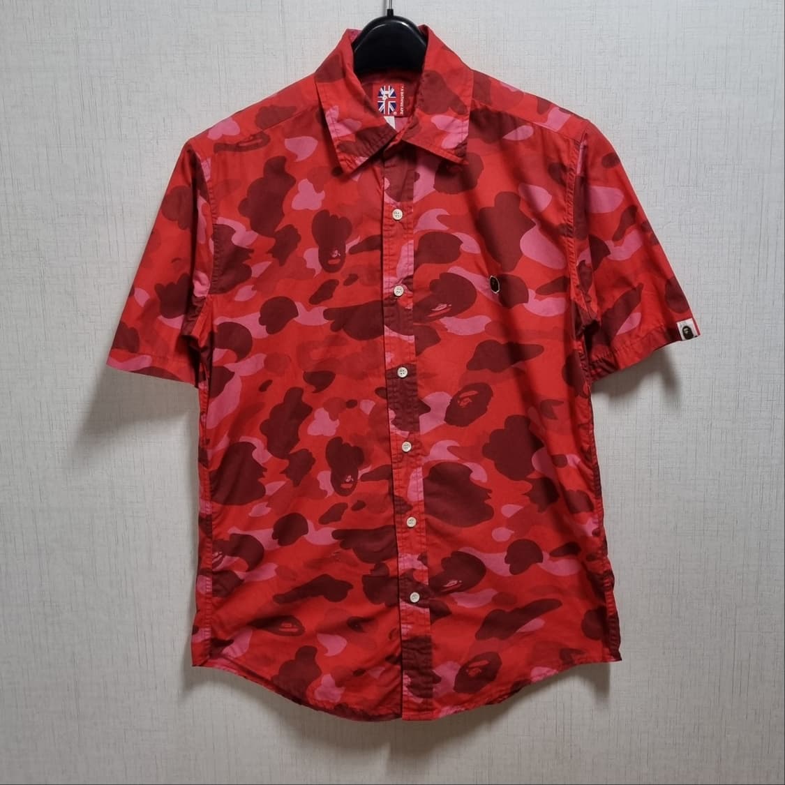( M ) BAPE 베이프 레드 카모 반팔 셔츠 상품이미지1