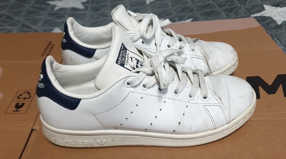 아디다스 스탠스미스 코어 스니커즈 화이트 다크블루 (230) 상품이미지2