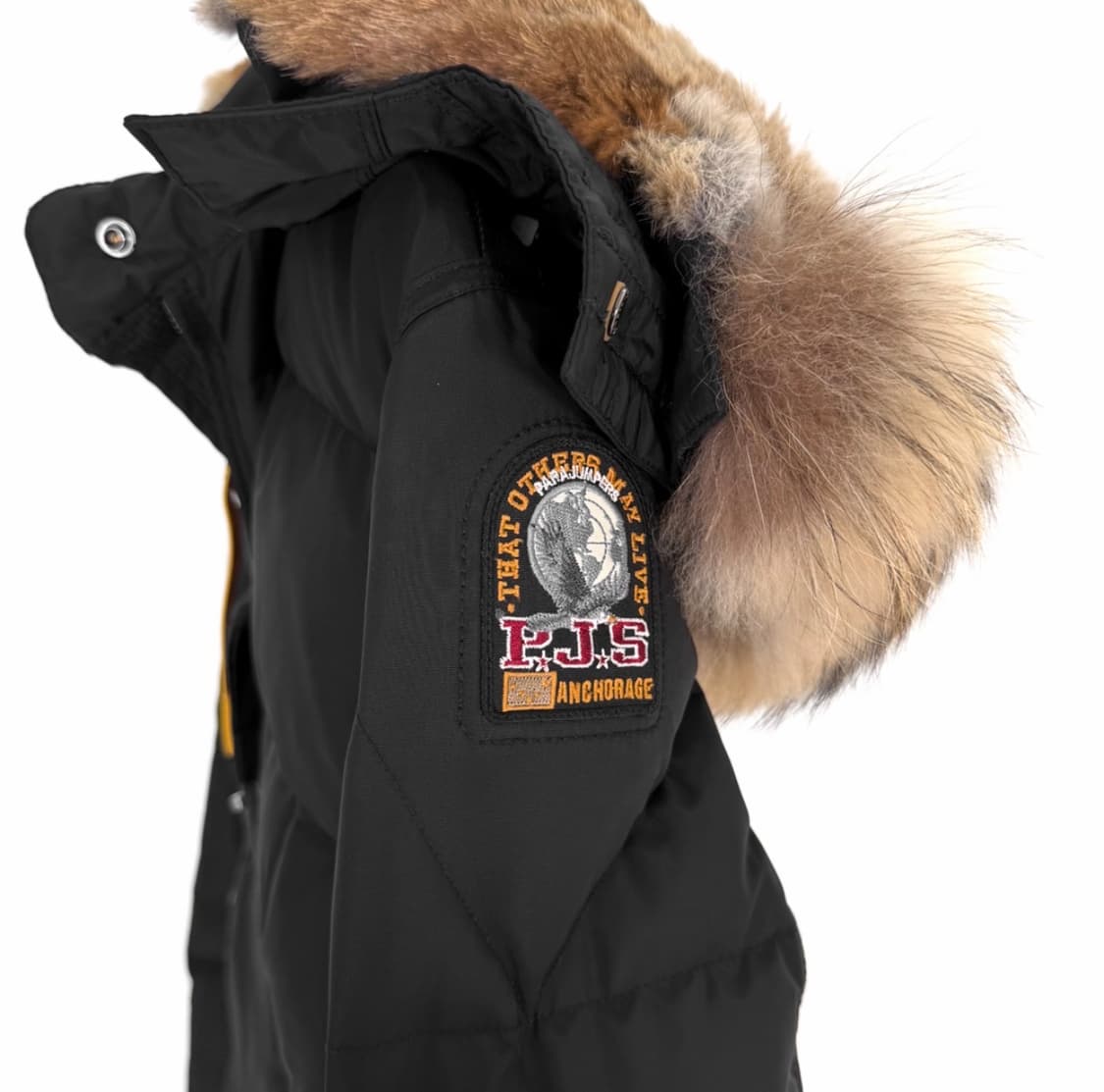 [M] 파라점퍼스 여성 롱 베어 마스터피스 퍼 후드 패딩 점퍼 블랙 상품이미지3