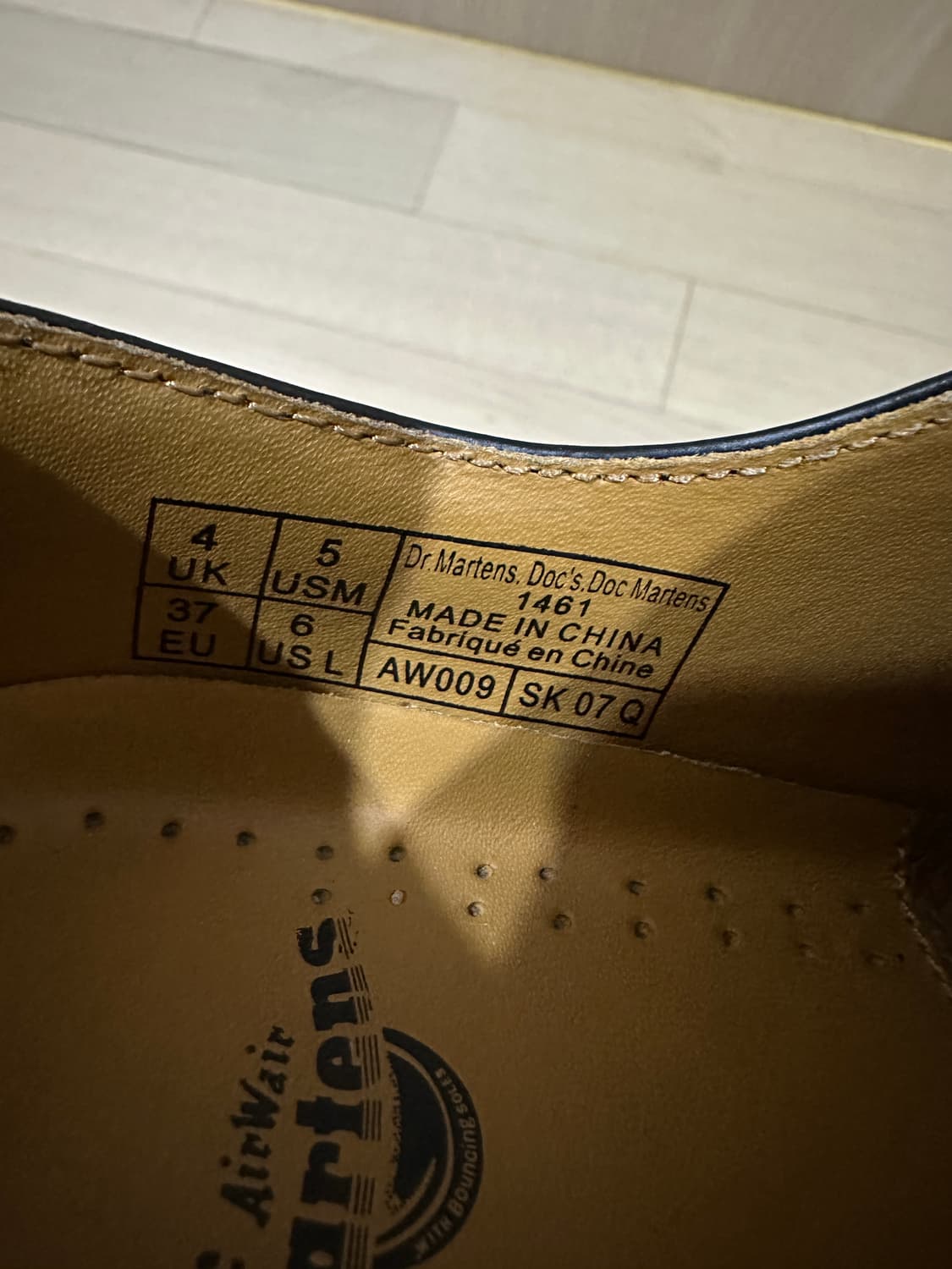 닥터마틴 1461 스무스 3홀 UK4(230) 블랙 상품이미지7