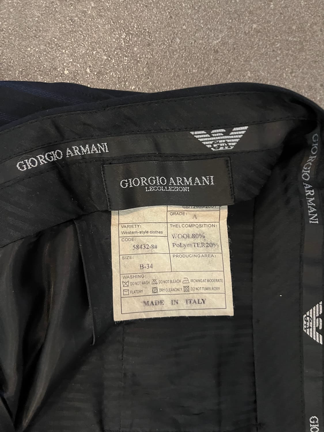 00s 조르지오 아르마니 스트라이프 슬랙스 상품이미지6