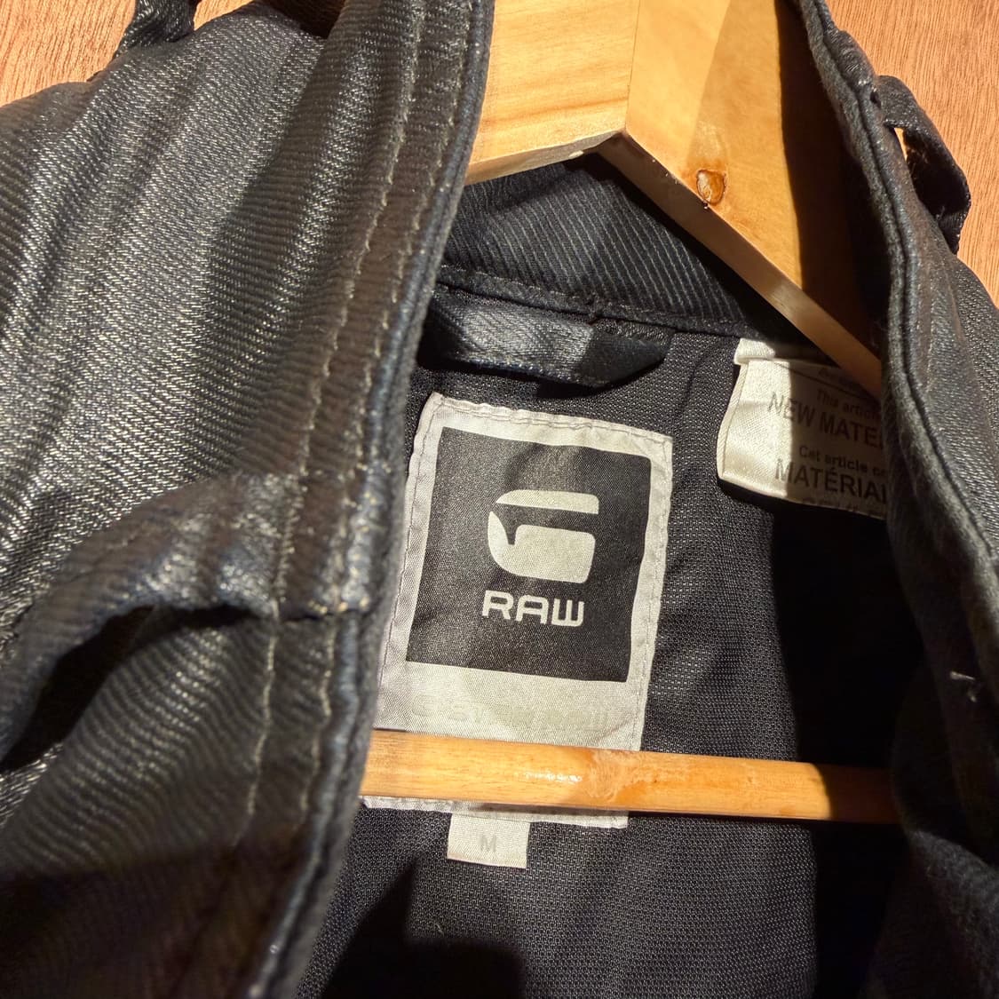 지스타 로우 데님 코팅 바이커 자켓 M 상품이미지3