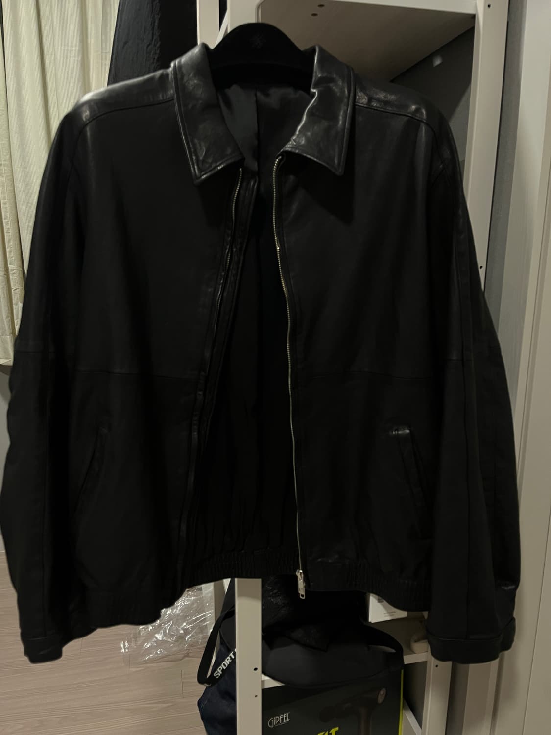 유스 워시드 레더 블루종 상품이미지2