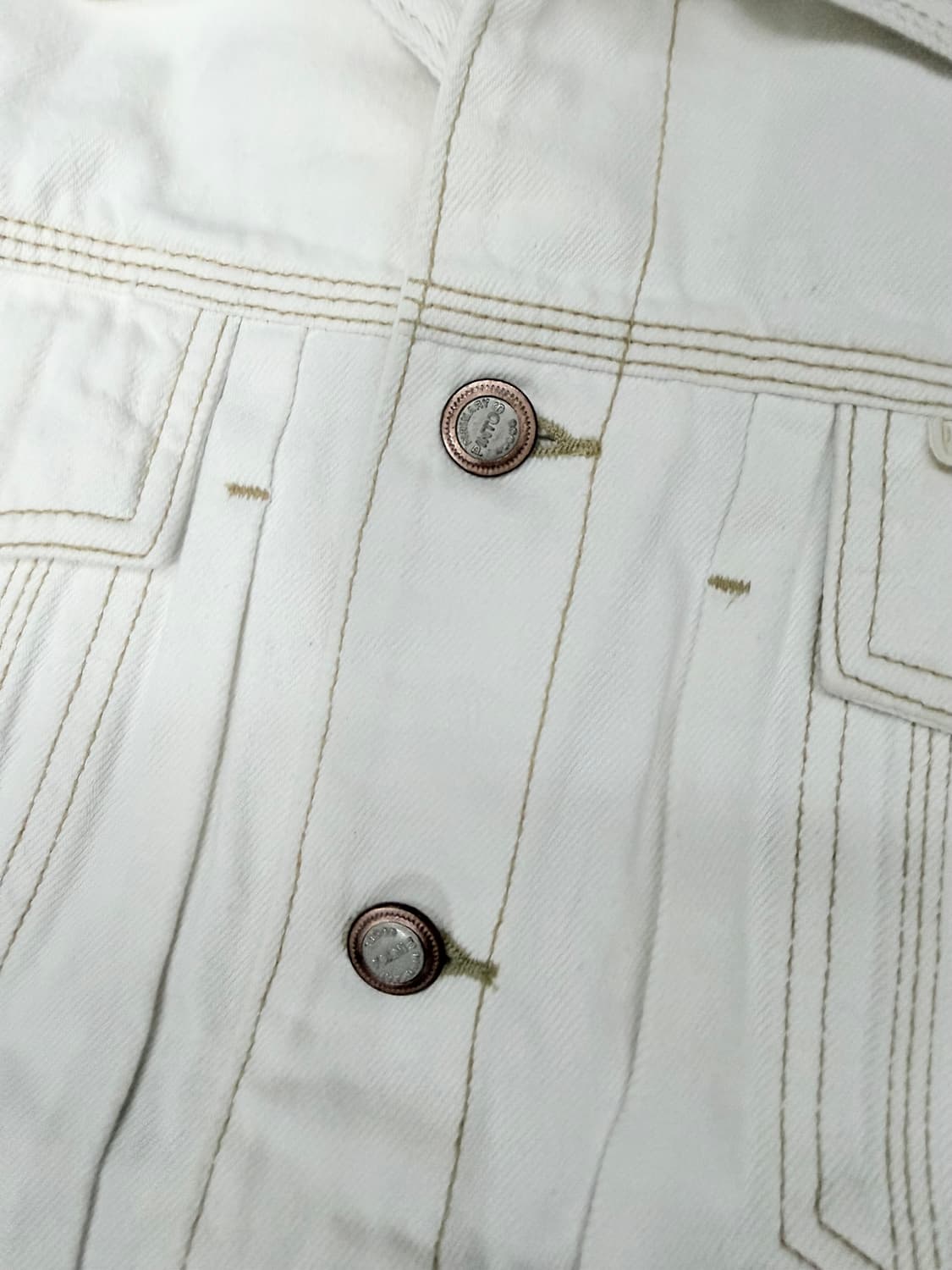 핀토스 클래식핏 화이트 데님자켓 90 상품이미지4