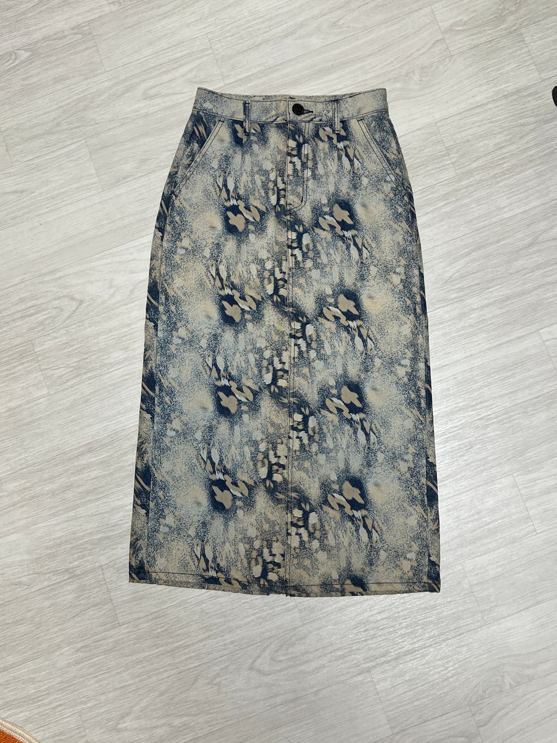 블랙업 - made 데님 롱 스커트 상품이미지3