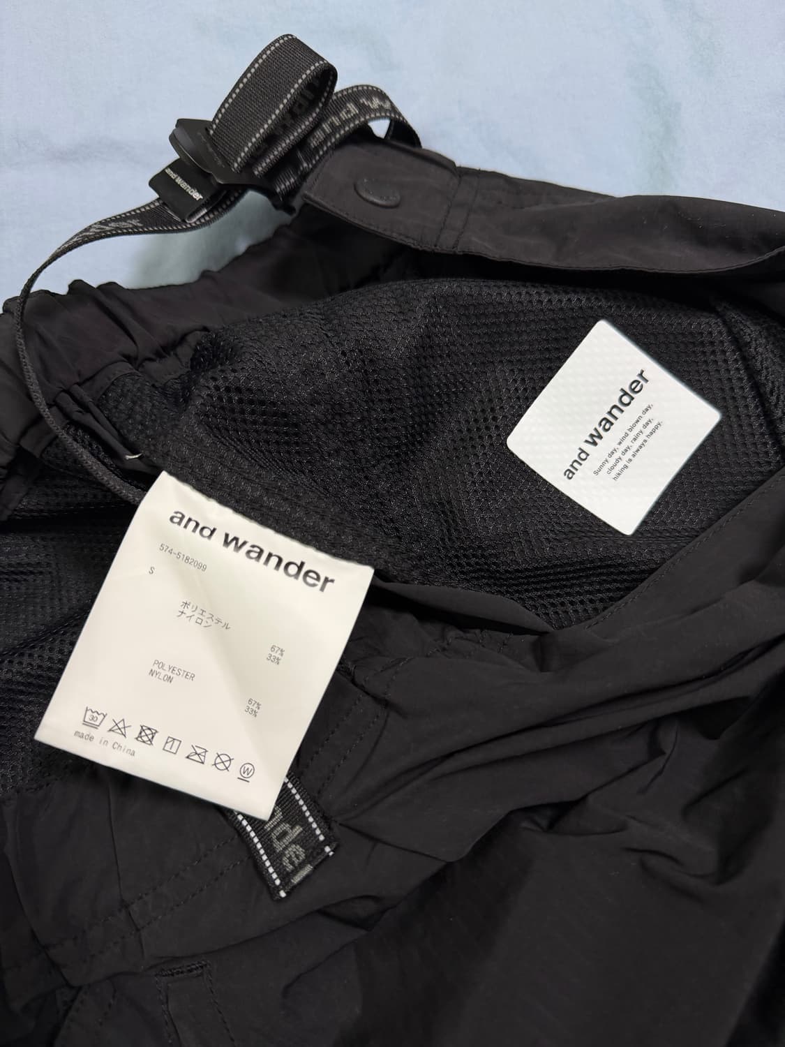 앤드원더 오버사이즈드 카고 팬츠 블랙 상품이미지7