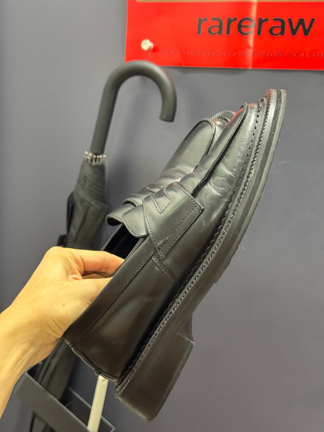 [40] STU 오버솔 레더 로퍼 블랙 상품이미지2