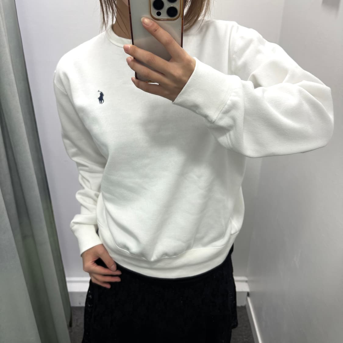 폴로 화이트 맨투맨 상품이미지1