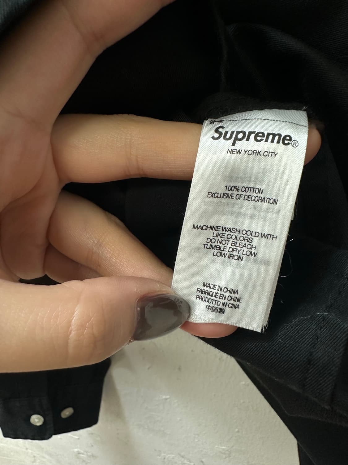 Supreme 슈프림 스몰 박스 로고 자수 블랙 옥스포드 버튼다운 셔츠 상품이미지6