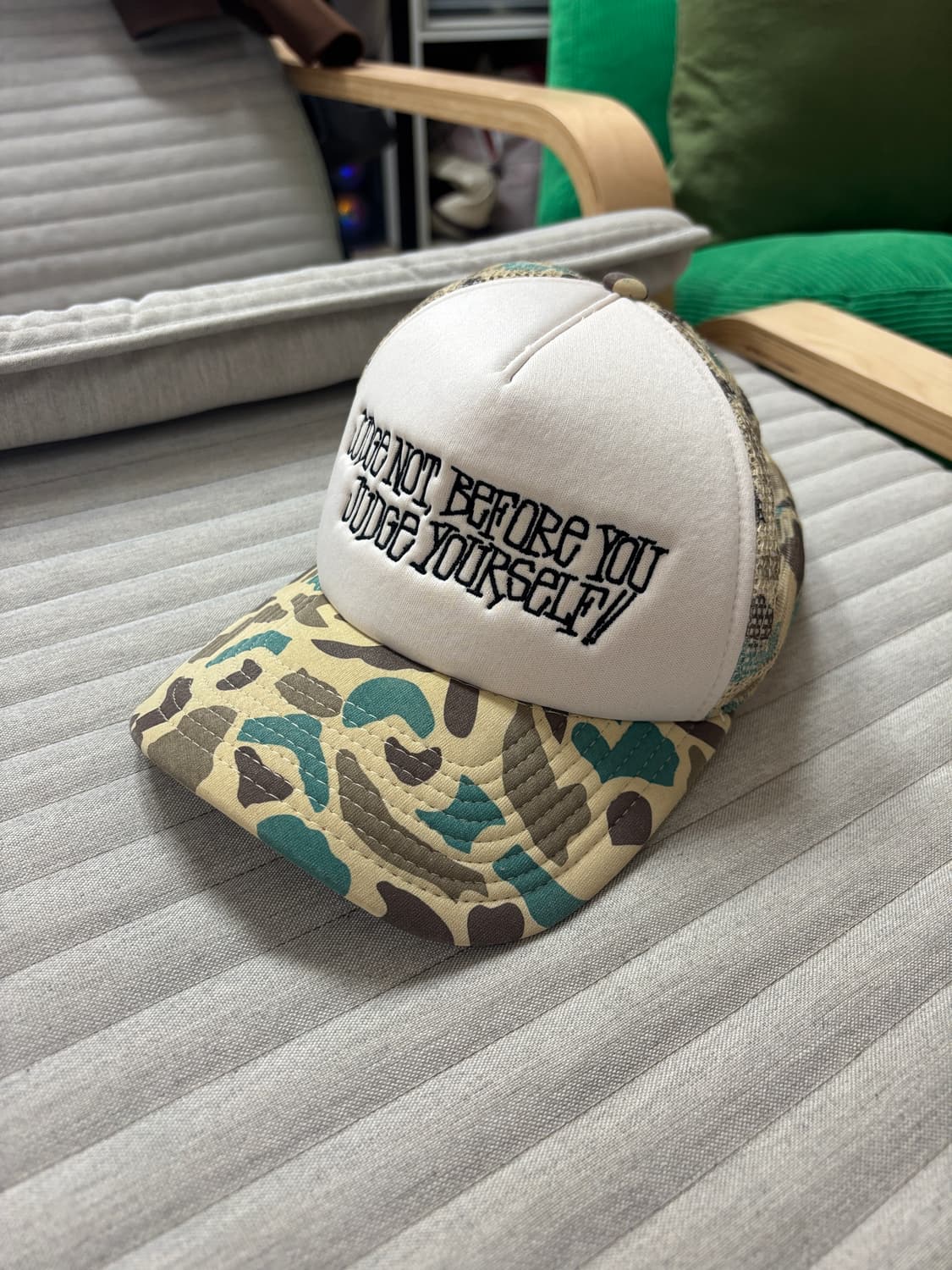 올드 스투시 트러커 카모 캡 상품이미지1