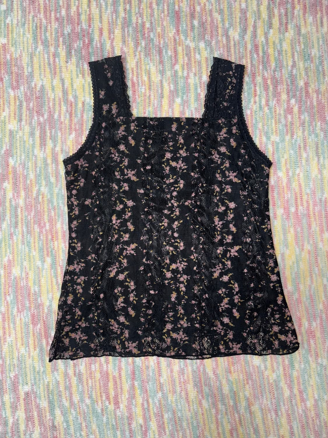 블랙 레이스 플라워 슬리브리스 상품이미지9