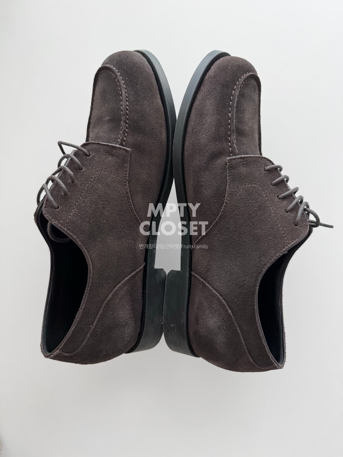 포스트맨 저널리스트 스웨이드 다크브라운 u팁 더비슈즈 상품이미지2