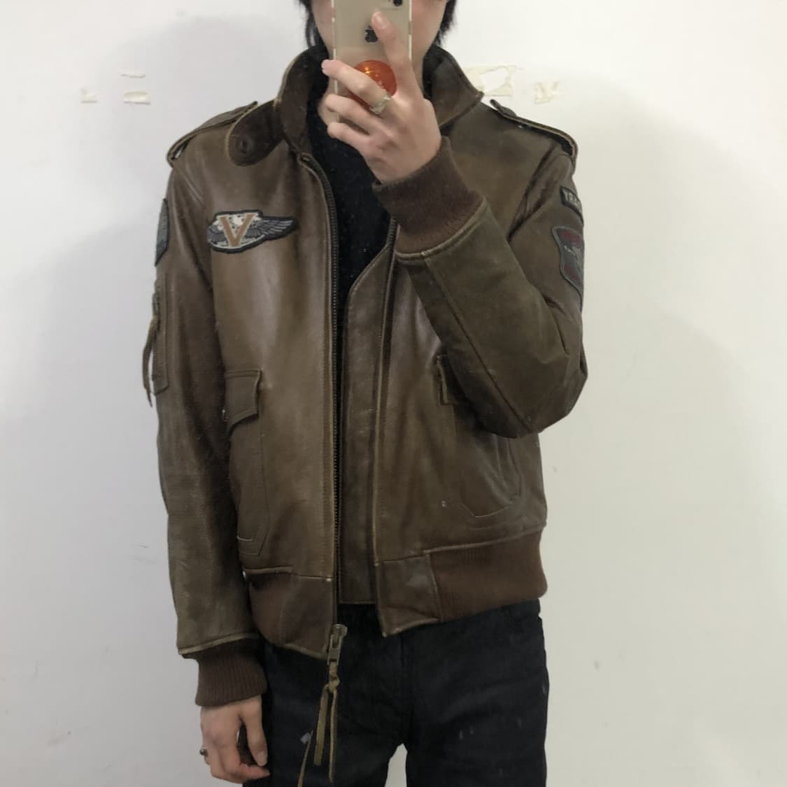 바이크기어 A2 카우하이드 봄버자켓 상품이미지3