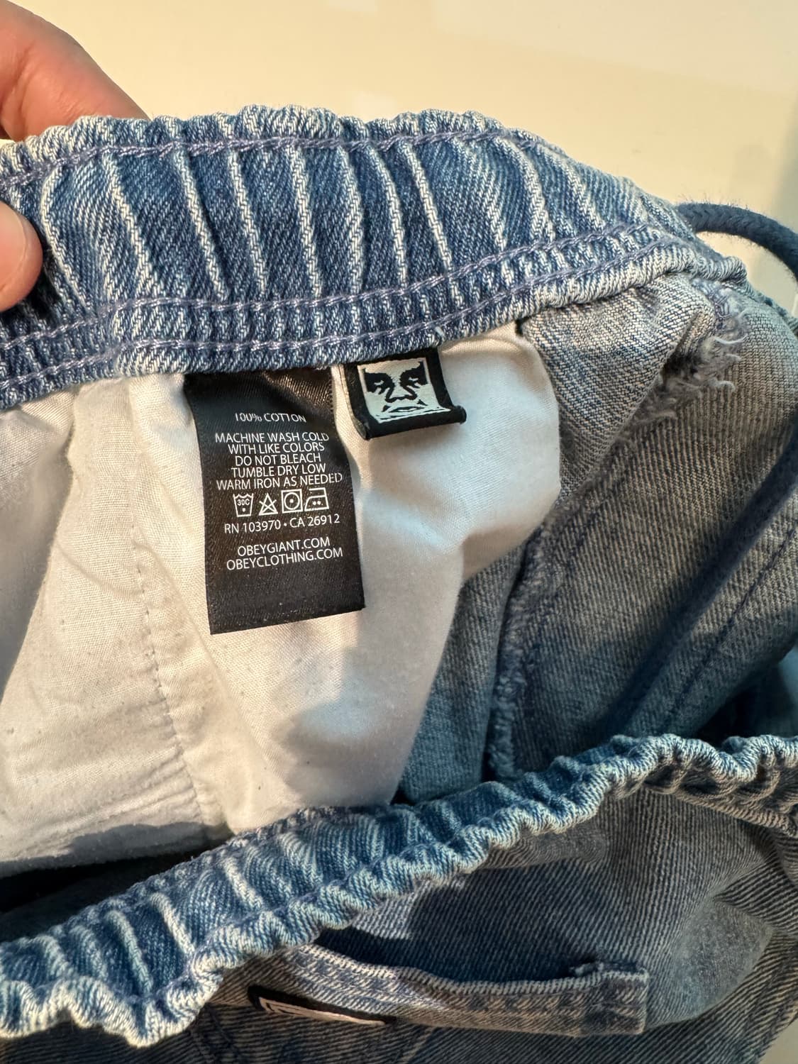 오베이 이지 데님 팬츠 라이트 인디고 블루 상품이미지2