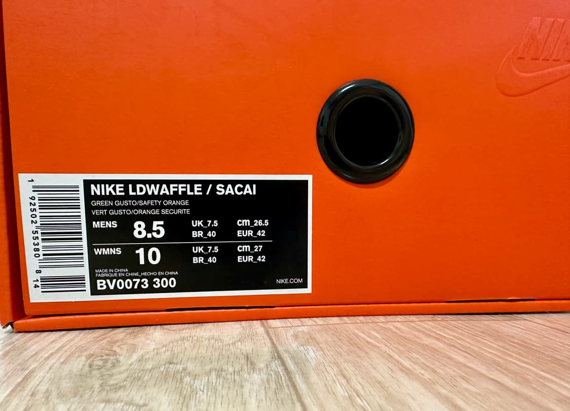 정품 풀박스 나이키X사카이 LD 와플 노초색상(265) 상품이미지5