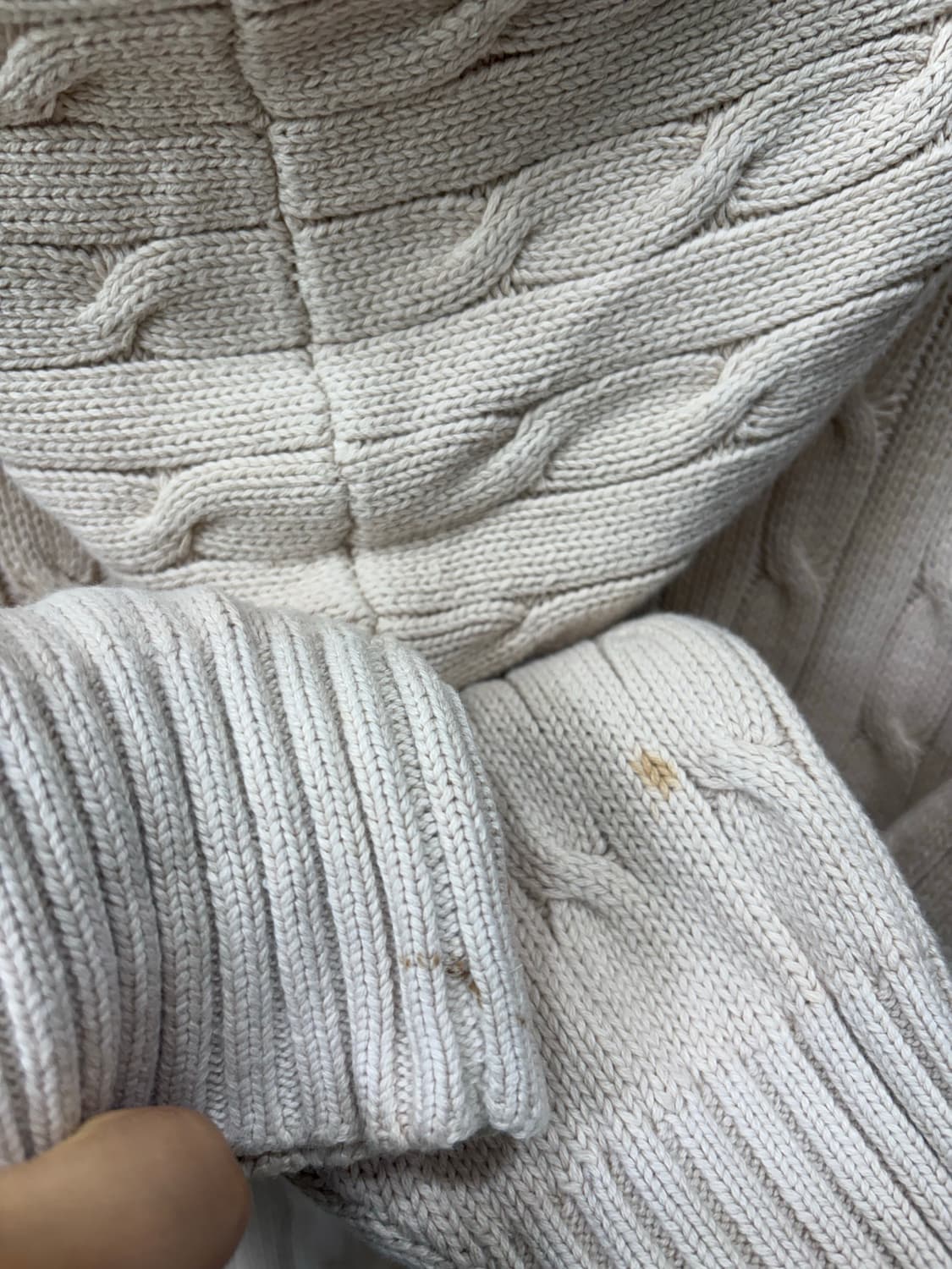 꽈배기 니트 후드 집업 상품이미지6