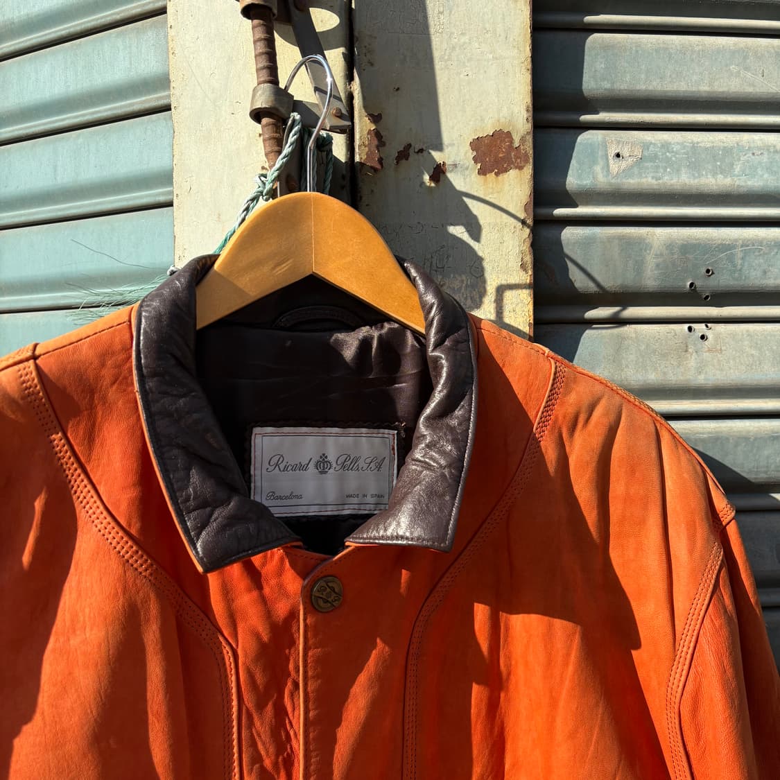 빈티지 오렌지 페이딩 양가죽 필드자켓 상품이미지2
