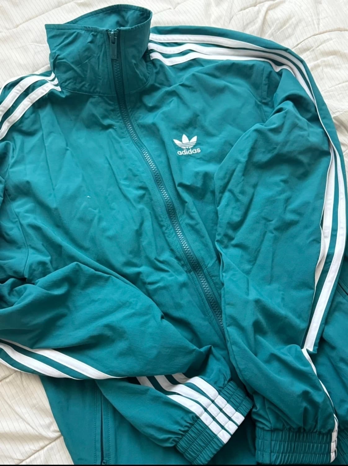 아디다스 트랙탑 바람막이 청록색 xs사이즈 상품이미지1