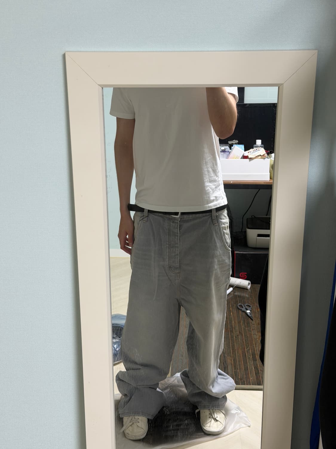 아미 배기핏 데님 빈티지 그레이(32 새상품) 상품이미지5