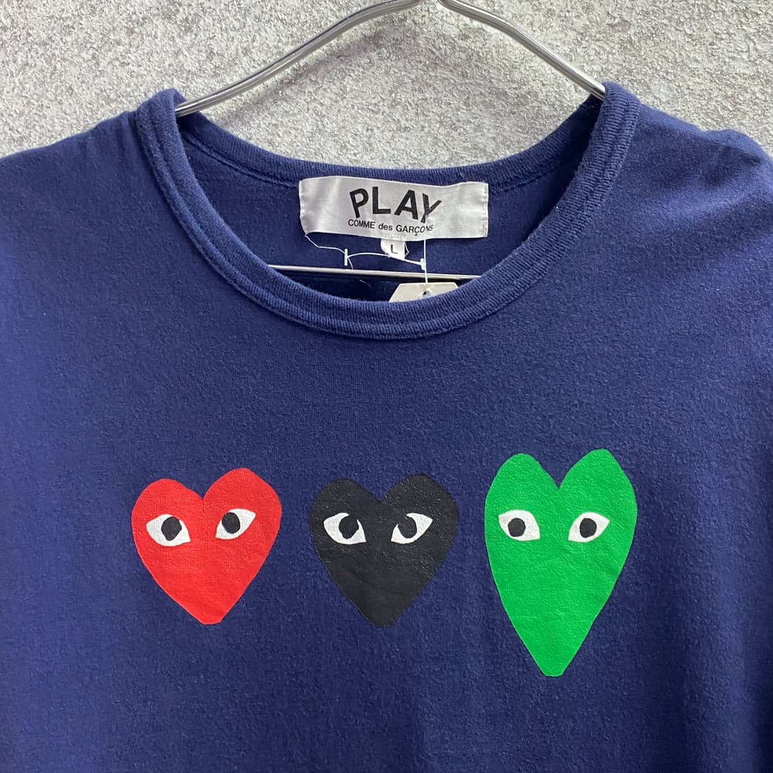 꼼데가르송 멀티로고 네이비 반팔티 B3246 상품이미지3