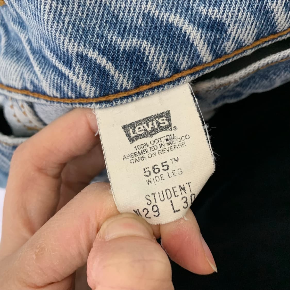 리바이스 롤업 데미지 워싱 데님 쇼츠 반바지 연청 28인치 상품이미지6