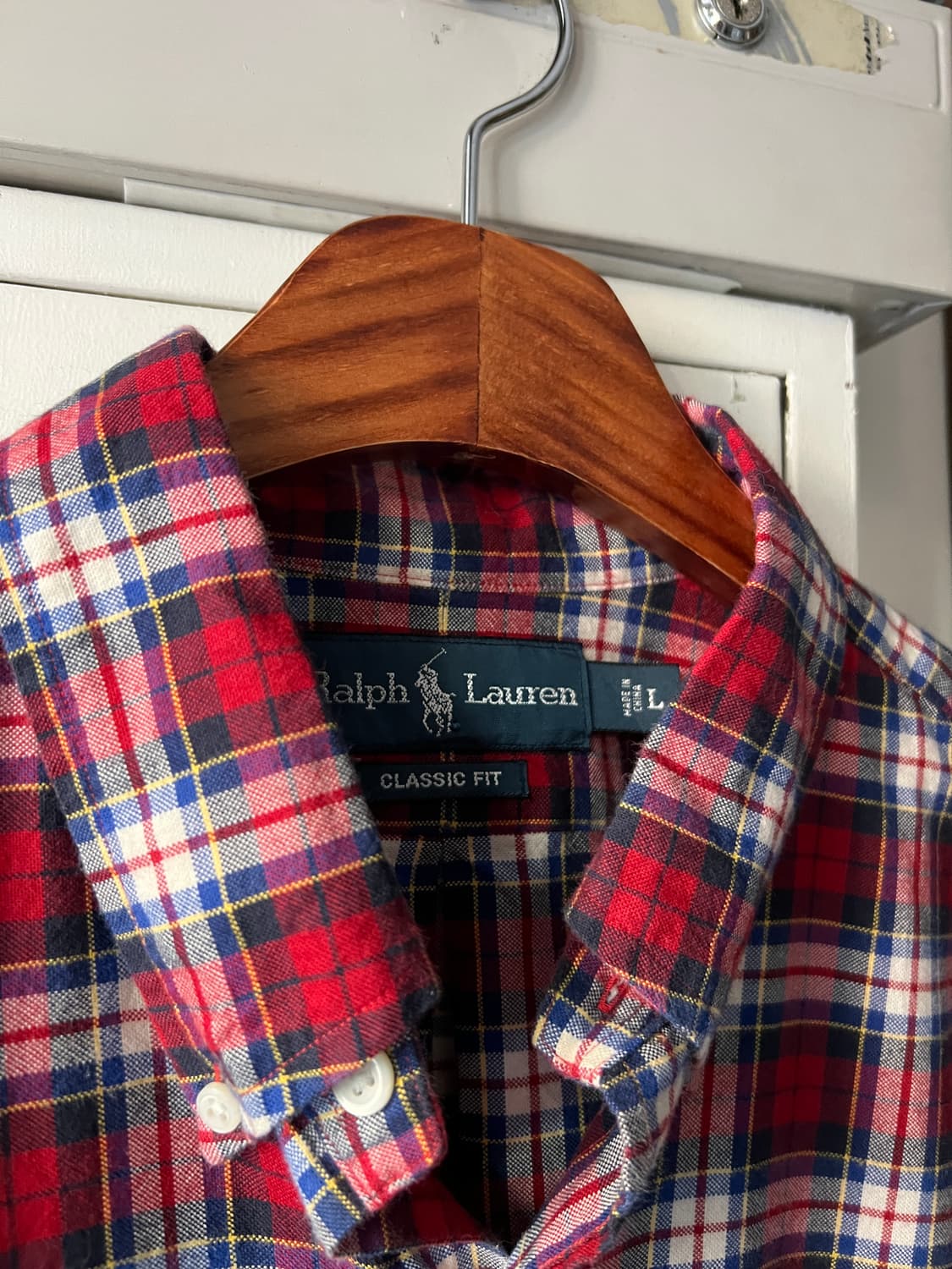 [L]폴로 랄프로렌 CLASSIC FIT 레드 타탄체크 옥스포드 셔츠 상품이미지2