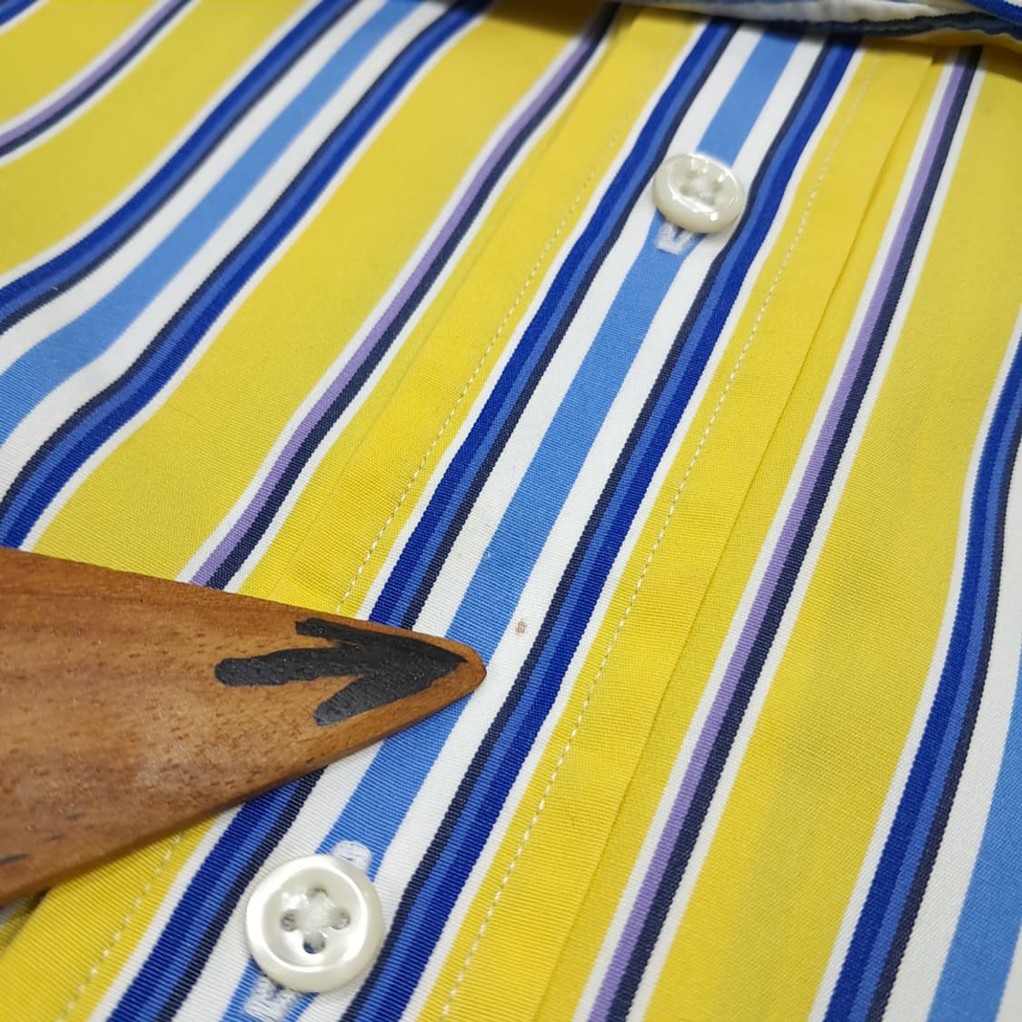 CL505 2XL 폴로 00s 코튼 멀티스트라이프 옐로우 셔츠 남방 상품이미지6