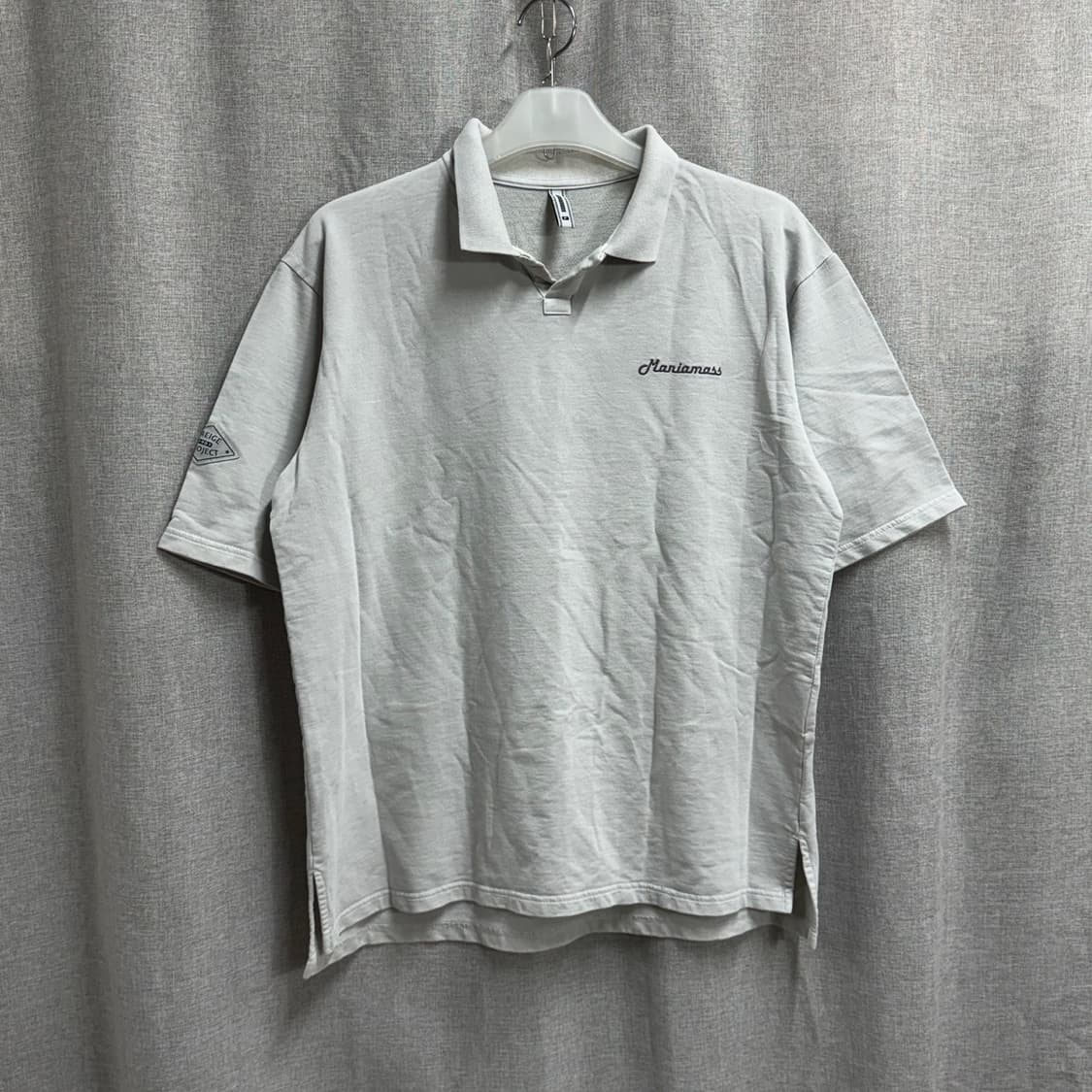 [F] 매니아매스 maniamass 코튼 카라 반팔티셔츠 상품이미지1