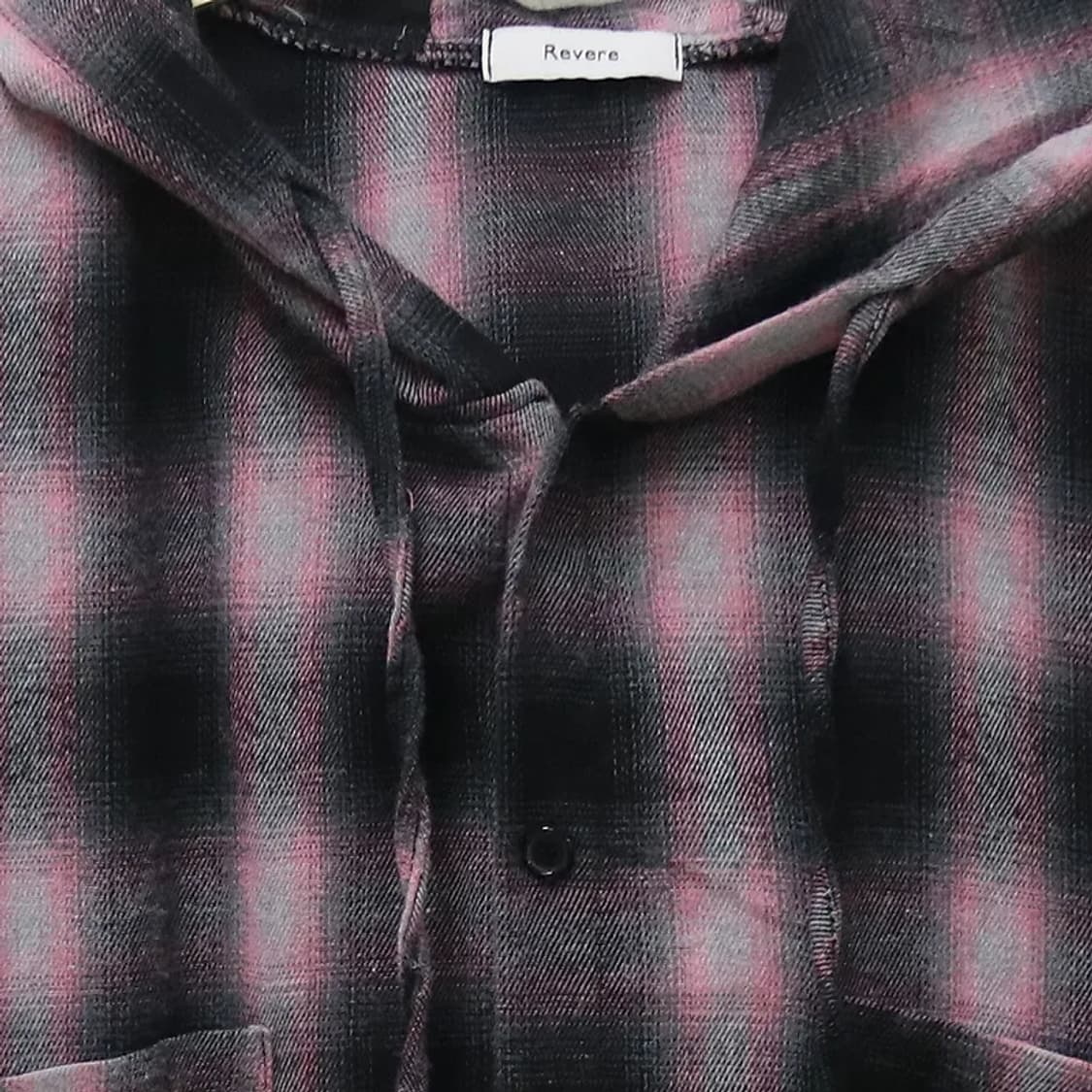 REVERE 핑크 체크 후드 셔츠 63277 상품이미지5