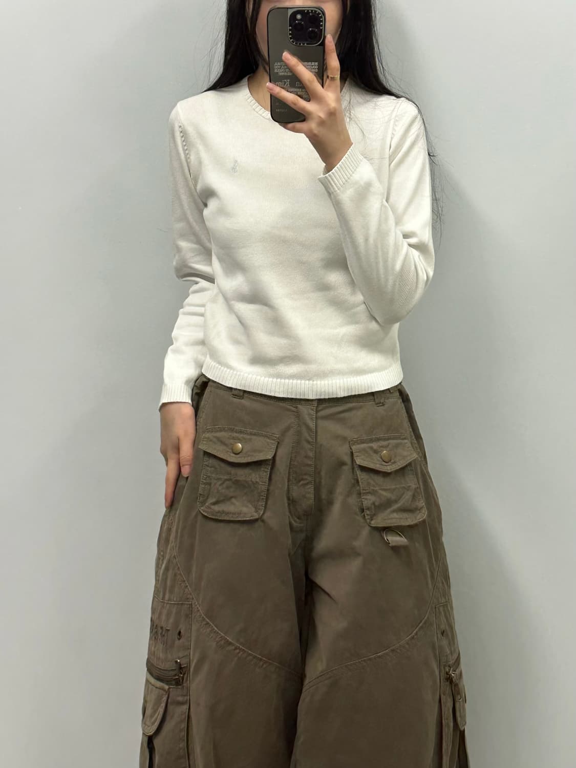 폴로 랄프로렌 화이트 라운드 니트 상품이미지1