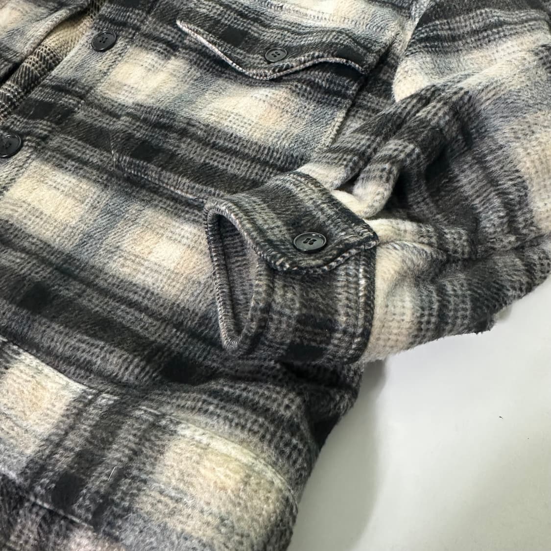 XL 유니클로C 오버핏 옴브레체크 플라넬셔츠자켓 상품이미지3