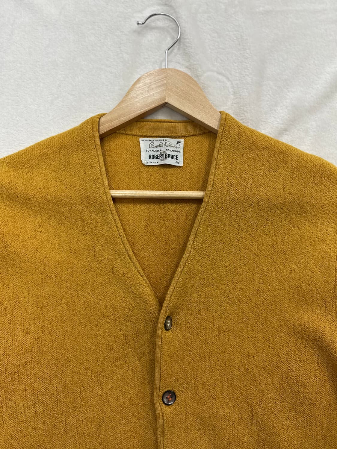 (XL)1960s 로버트브루스 X 아놀드파머 알파카 가디건 상품이미지2