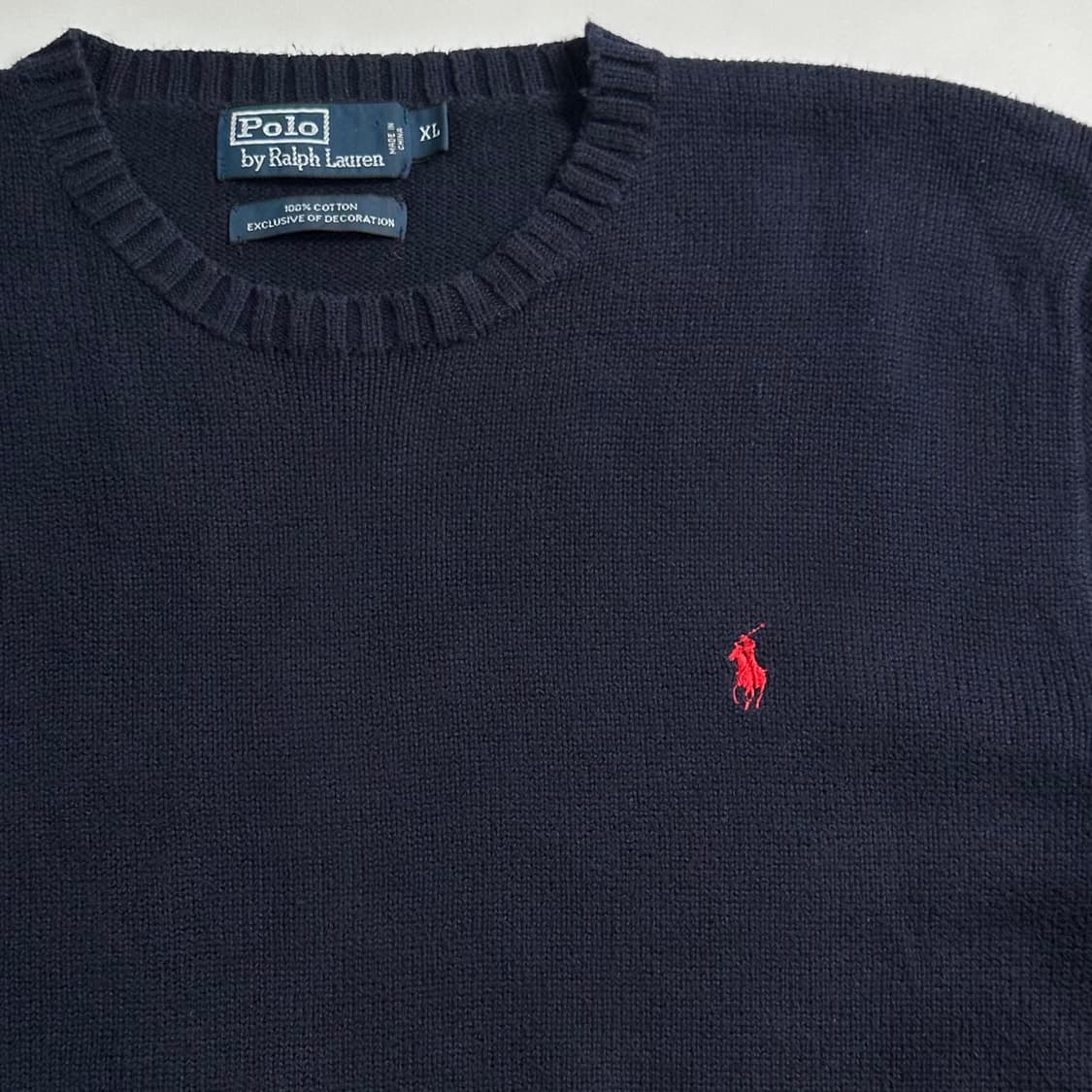 폴로 랄프로렌 네이비 코튼 니트 상품이미지4