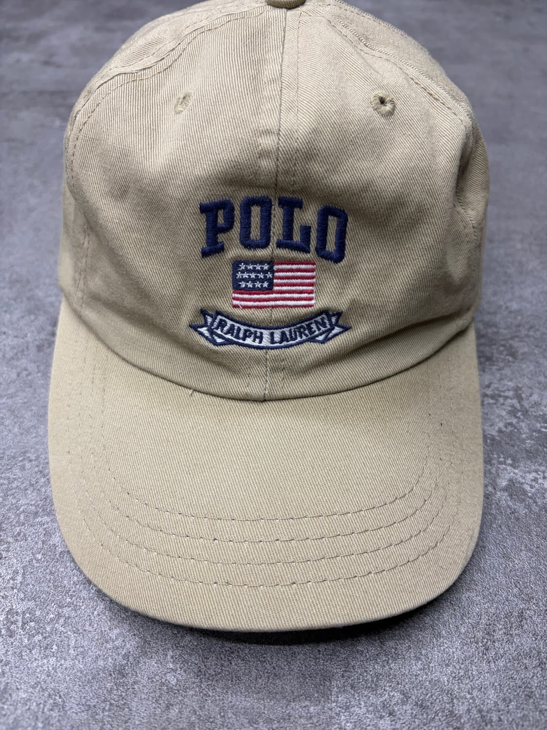 폴로 랄프로렌 성조기 볼캡 베이지 상품이미지2