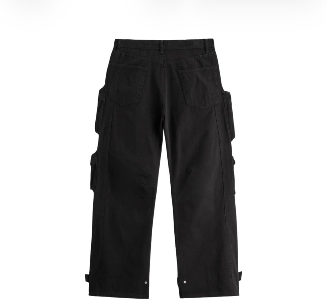 ZARA UTILITY POCKET PANTS BLACK EUR 38 상품이미지2